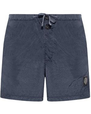 Stone Island Compass Logo Swimsuit - Blue