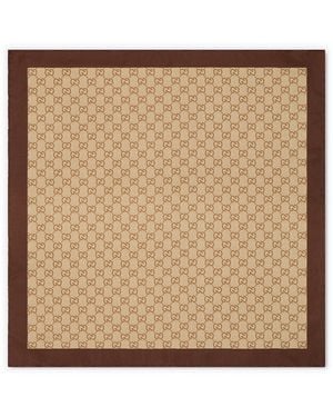 Gucci Printed Silk Twill Scarf - Natural