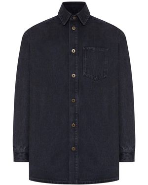 Loewe Denim Anagram Overshirt - Blue