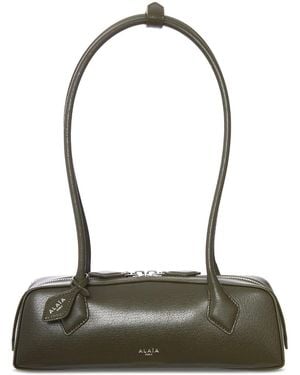 Alaïa Le teckel piccola in pelle martellata - Verde
