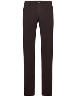 Incotex Slim Fit Corduroy Trousers - Brown