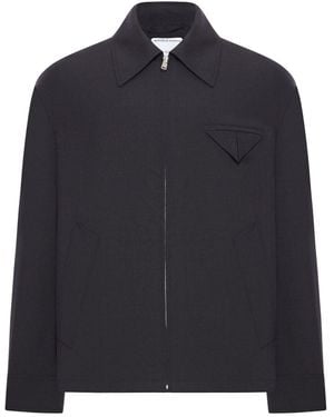 ジャケット Bottega Veneta Dark Grey Wool Jacket Bottega Veneta - Camp-Collar Wool-Felt Shirt Jacket - Gray