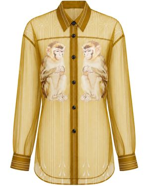 KHAITE Camicia goya in seta - Metallizzato