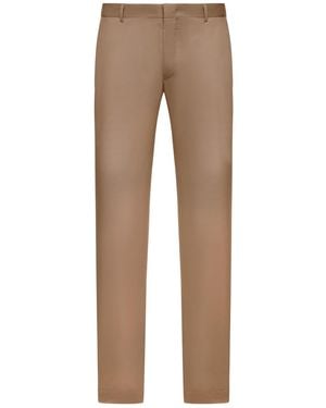 PT Torino Tailored Cotton Blend Trousers - Natural