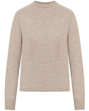 Max Mara Crewneck Cashmere Sweater - Natural