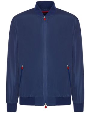 Kiton Giacca in poliestere - Blu