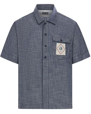 C.P. Company Camicia a manica corta in chambay - Blu