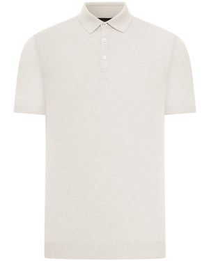 Nome G Short-Sleeved Cotton Tennis Polo - White