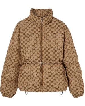 Gucci gg Fabric Bomber Jacket - Brown