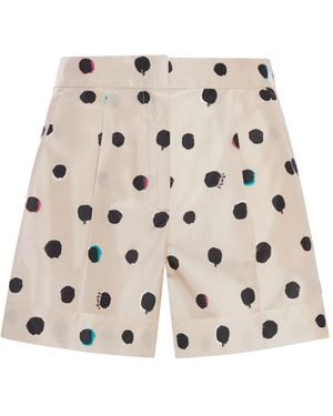Fendi Polka Dot Moth Shorts - Natural