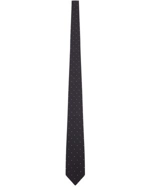 Tom Ford Cravatta in seta a pois - Bianco