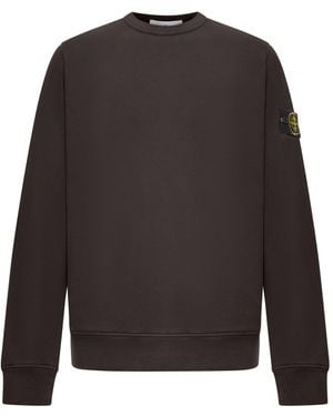 Stone Island Crew Neck Cotton Sweatshirt - Grey