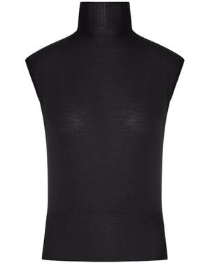 Rick Owens Turtle Knitted Top - Black
