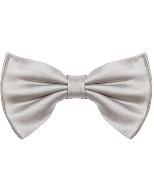 Nicky Silk Bow Tie - White