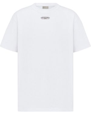 Dior Cotton Jersey T-Shirt With Paris Label - White