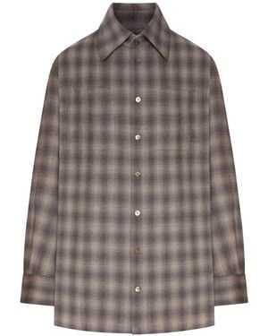 The Seafarer Oversized Checked Shirt - Brown