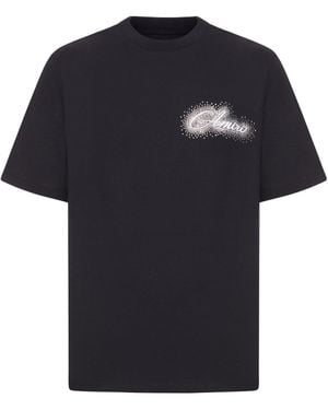Amiri Cotton T-shirt With Logo - Black