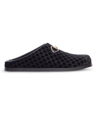 Gucci Mules With Clamp - Black