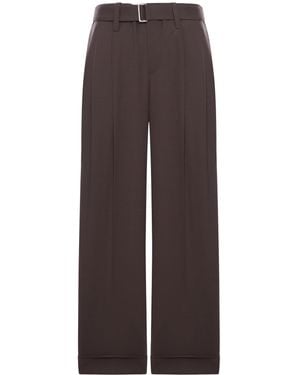 Brunello Cucinelli baggy Tailored Wool Trousers - Brown
