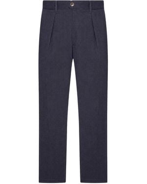 Incotex Pantaloni sartoriali a gamba dritta con regolatori laterali - Blu