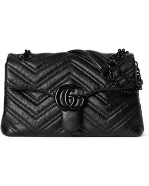 Gucci Small gg Marmont Shoulder Bag - Black