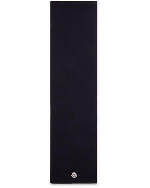 Moncler Sciarpa in lana con logo - Blu