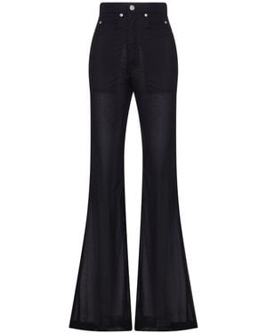 Rick Owens Bolan Bootcut Semi-Transparent Pants - Blue