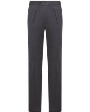 Incotex Tailored Wool Trousers - Grey