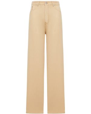 Miu Miu Pantaloni in denim wide leg - Neutro