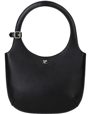 Courreges Borsa holy in pelle liscia - Nero