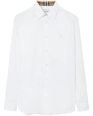 Burberry Ekd Logo Cotton Shirt - White