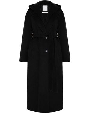 Sportmax Oversized Pure Wool Coat - Black