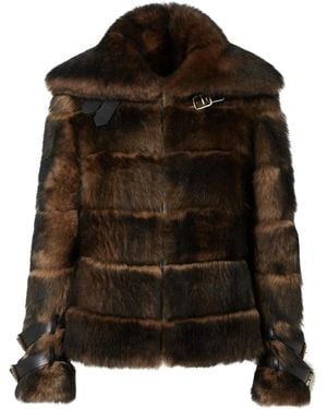 Fendi Sheepskin And Nappa Jacket - Black