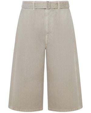 Lemaire Snow-Effect Denim Bermuda Shorts - Grey