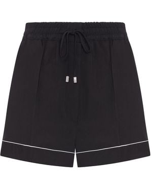 Sportmax Satin Jogger Shorts - Blue