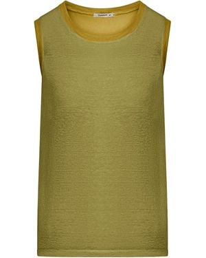 Transit Comfort Wide-shoulder Jersey Tank Top - Green