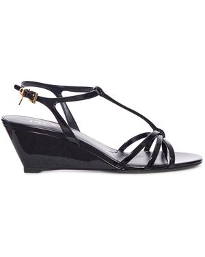 Prada Patent Leather Wedge Sandals - Multicolour
