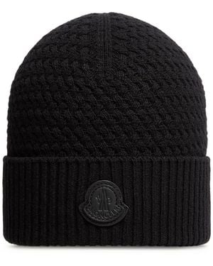 Moncler Cashmere Blend Hat - Black