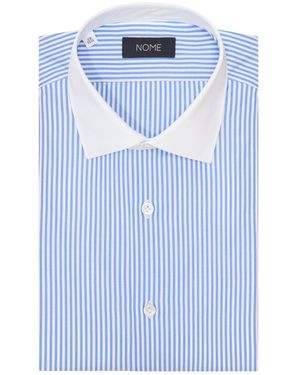 Nome Camicia classica a righe in cotone - Blu