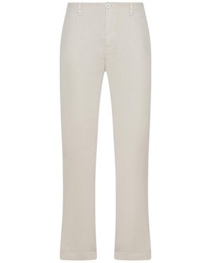 Transit Regular-Fit Linen Trousers - Grey