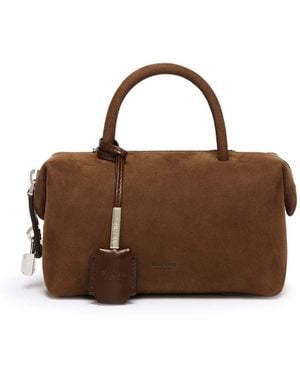 Max Mara Small Holdallssuede Top Handle - Brown
