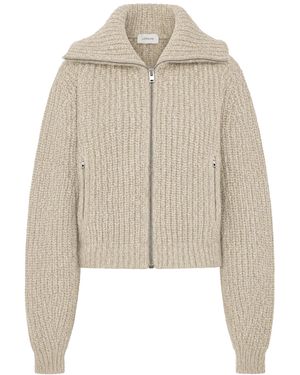 Lemaire Alpaca Zip-Up Cardigan - Natural