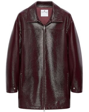 Courreges Oversized Vinyl Jacket - Purple