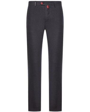 Kiton Tailored Wool Pants - Blue