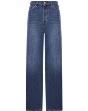 TOTEME Wide Leg Denim Jeans - Blue