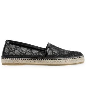 Gucci Espadrilles With gg Crystals - Black
