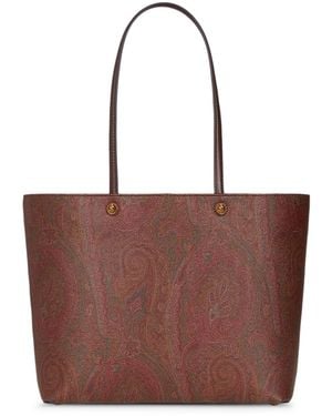 Etro Essential Medium Paisley Shopping Bag - Brown