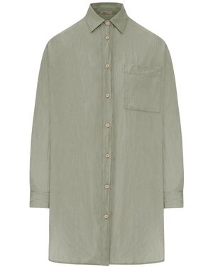 Transit Oversized Linen Shirt - Grey