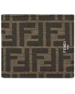 Fendi Ff Jacquard Wallet - Green