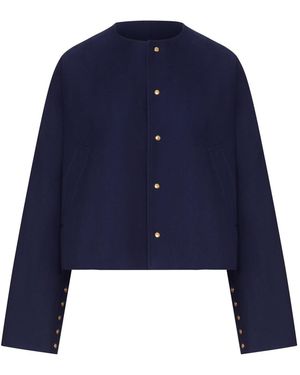 Celine Giacca cardigan in cotone - Blu